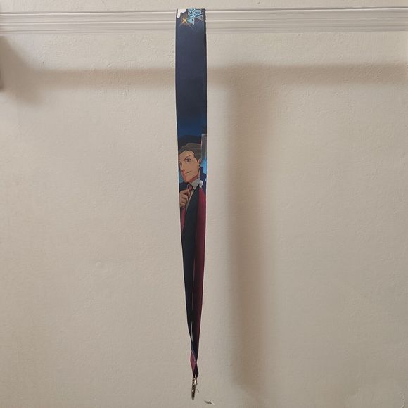 Ace Attorney Phoenix Wright Cloth Lanyard With Clasp Official Capcom Collectible - Picture 3 of 4